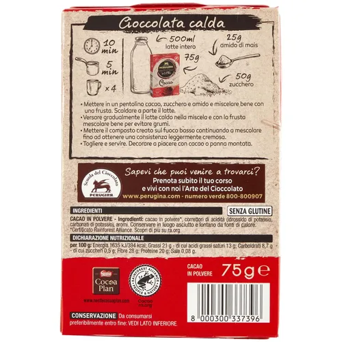 Vista 3 de Cacao Perugina Amaro g 75 - Cacao Perugina Bitter
