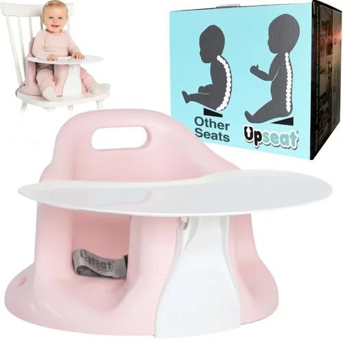 Vista 11 de Upseat El piso ergonómico original para bebé y asiento elevador con bandeja, desarrollado con fisioterapeutas para una postura vertical y un Gris