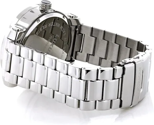 Vista 2 de LUXURMAN Reloj de diamantes para hombre 0.12ctw de diamantes, ACERO, Moderno