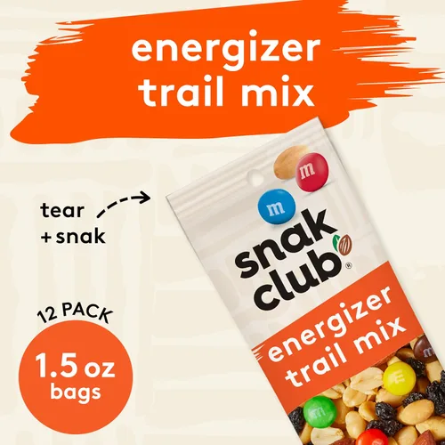Vista 3 de Snak Club Energizer Trail Mix, 2 onzas (paquete de 12) Perfect balance of sweet and crunchy flavors in a resealable family-size bag for lunches