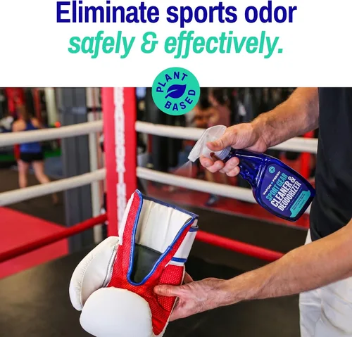 Vista 4 de Vapor Fresh Limpiador deportivo y desodorante - Para guantes de boxeo, almohadillas deportivas, cascos, bolsas de gimnasio, equipo de gimnasio y más