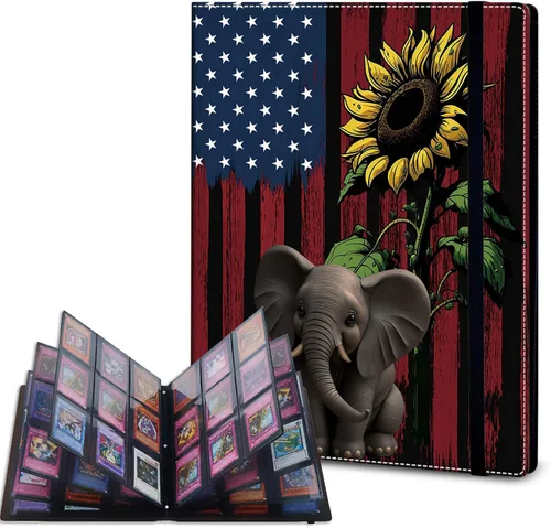 Vista 35 de Carpeta de tarjetas – Carpeta de 9 bolsillos para tarjetas intercambiables, carpeta de cuero de 360 bolsillos de carga lateral para MTG, TCG Bandera