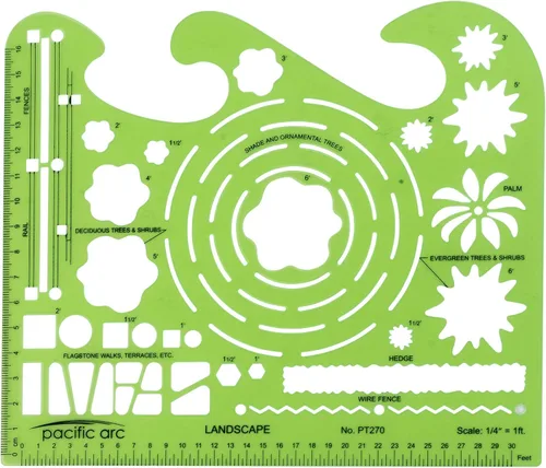 Vista 35 de Guía de plantilla de círculos Pacific Arc, 40 círculos perfectos desde 1/32 hasta 1 5/8 pulgadas con graduaciones en pulgadas y métricas