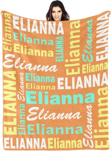 Vista 19 de Manta personalizada con nombre, manta personalizada con nombre, manta personalizada para adultos, niños y bebés, manta personalizada con monograma