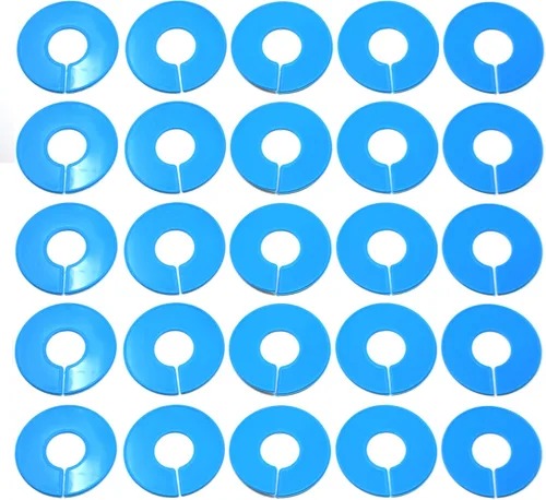 Vista 32 de Divisores redondos de plástico en blanco para estantes - Elige un color/elige una cantidad (blanco, 200)