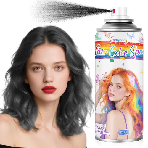Vista 10 de Spray de color gris para el cabello – Tinte temporal para mujeres, niños