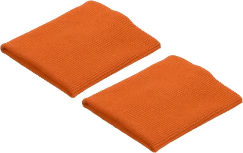 Vista 15 de MECCANIXITY Puños elásticos con bordes acanalados de 4 x 3.5 pulgadas, tela de algodón, cinta elástica para coser, color negro, 1 par