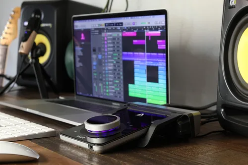 Vista 2 de Apogee Duet 3 - Interfaz de audio USB de 2 canales para grabación de micrófonos, guitarras, teclados en MAC y PC - Excelente para grabación