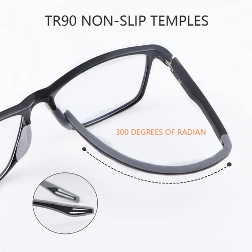 Vista 3 de Photochromic Progressive Multifocus Reading Glasses UV400 Spring Hinge Computer Anti Blue Light Eyewear for Men Women