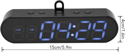 Vista 9 de Temporizador de gimnasio portátil, temporizador de intervalos para entrenamiento con rondas de tiempo, cronómetro, reloj despertador, cuenta
