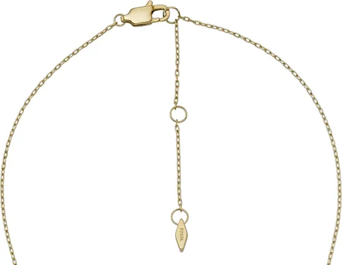 Vista 4 de Fossil - Collar con colgante de acero inoxidable en tono dorado para mujer