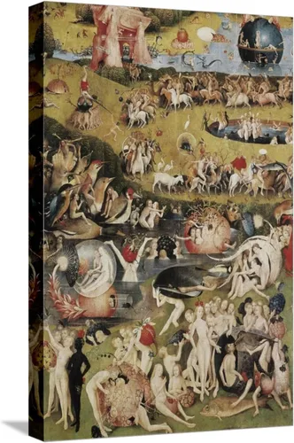 Vista 5 de ART.COM Lienzo decorativo para pared El jardín de las delicias terrenales por Hieronymus Bosch, 12 x 18 pulgadas
