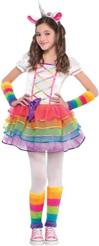 Vista 6 de amscan Disfraz de unicornio arco iris, pequeño, 4 a 6, multicolor, 1 juego