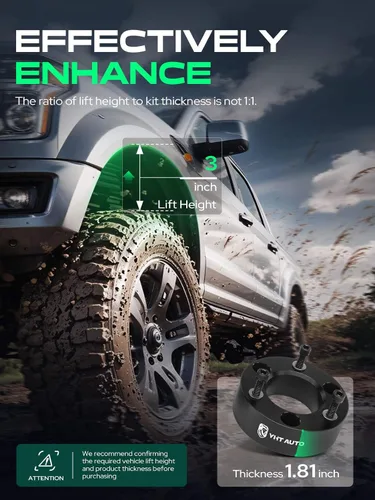 Vista 3 de YHTAUTO Kit de elevación de nivelación delantera de 3 pulgadas, espaciadores de puntal de aluminio con kit de herramientas compatible con Nissan