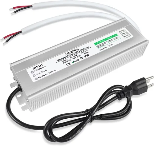 Vista 8 de Controlador LED de 400 vatios, transformador de bajo voltaje de 12 V CC, fuente de alimentación LED IP67 impermeable, adaptador con enchufe de 3
