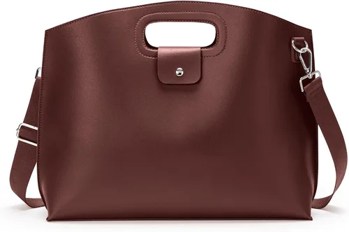 Vista 10 de KALIDI Bolso de Mensajero de 16 Pulgadas, Elegante, de Cuero Vegano, Maletín Bandolera, para Laptop de 15.6 Pulgadas, Bolso de Negocios, Trabajo