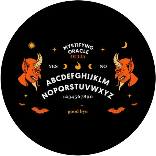 Vista 3 de Ouija Board Ocult Devil Horror Halloween Art Design PopSockets intercambiables PopGrip