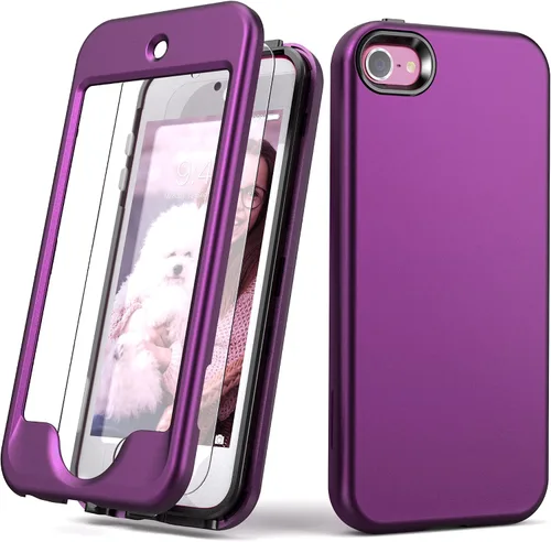 Vista 8 de Funda para iPod Touch 7 con protector de pantalla, para iPod Touch 6, funda para iPod Touch 5, ligera, de cuerpo completo, protección resistente