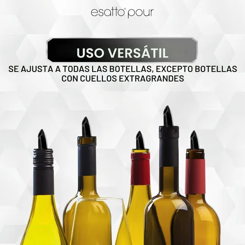 Vista 4 de Esatto Vertedor de botellas de plástico o vertedor de licor, versátil como un vertedor de bebidas, vertedor de alcohol y jarabe, fácil de instalar