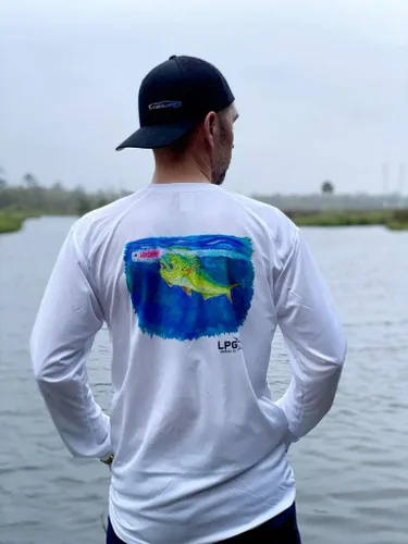 Vista 4 de Lobo Lures Screamin' Mahi-Mahi Big Game Fishing - Placa frontal con diseño de Mark Ray Art