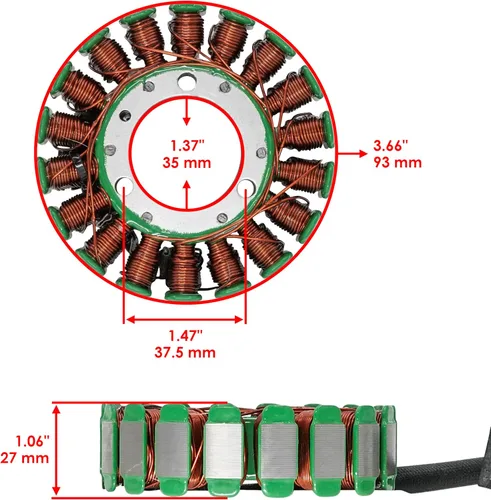 Vista 2 de Caltric Rectificador y junta regulador de estator compatible con Kawasaki Bayou 220 Klf220 1996-2002