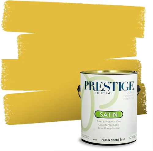 Vista 196 de PRESTIGE Pinturas de pintura exterior e imprimación en uno, 1 galón, plano, combinación comparable de Benjamin Moore* Pila de heno