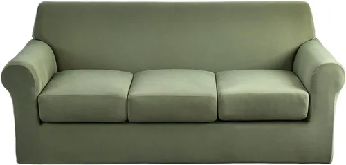 Vista 38 de Fundas elásticas para sofá de 1/2/3 cojines, funda estampada con fundas de cojín de asiento separadas, fundas de sofá lavables, protector de muebles