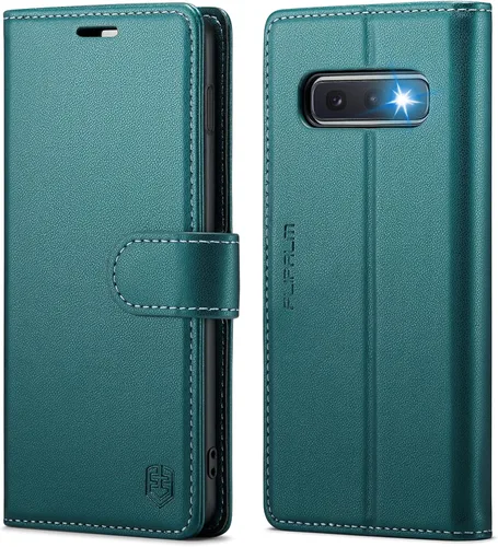 Vista 8 de FLIPALM - Funda tipo cartera para Samsung Galaxy S10e de 5.8" (no S10 6.2"), color negro Titular de la tarjeta, bloqueo RFID, cuero PU Folio Flip