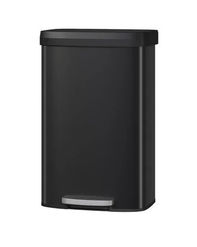 Vista 13 de Garvee Basurero de metal de 13 galones / 50 L con tapa, bote de basura grande para cocina, cubo de basura de metal a prueba de óxido con pedal
