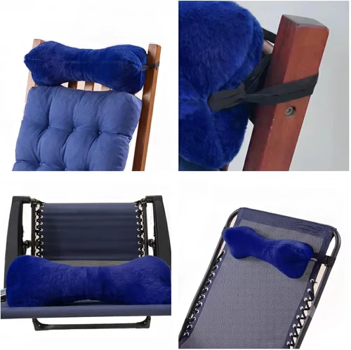 Vista 8 de Almohadas de cuello para sofá, sillón, soporte de cintura reclinable para cabeza, fijable, 1 pieza (azul)