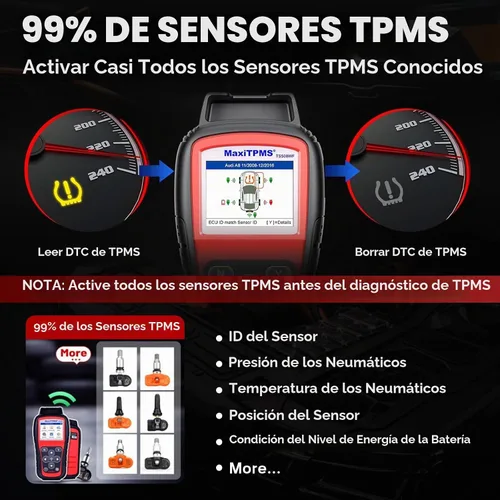 Vista 8 de Autel MaxiTPMS TS508WF Herramienta de programación TPMS Actualización de TS501 Pro TS408S Activar/Relearn Autel TPMS Sensores, lectura/borrar código