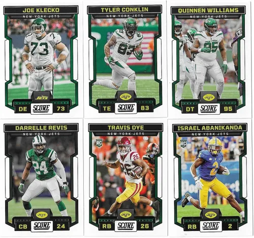 Vista 2 de 2023 Panini Score Football 2 Pack Fat Value Pack 30 Cards Each 60 Total w/ 2023 Score New York Jets Team Set Gift Pack