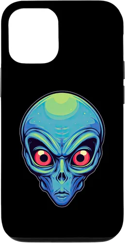 Vista 4 de iPhone 13 Pro Max Alien Face UFO Alien Head Funny Alien Case