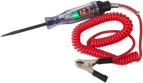 Vista 4 de Probador de circuito de voltaje de camión de coche de 6 V 12 V 24 V DC pantalla digital sonda larga pluma bombilla herramientas de diagnóstico