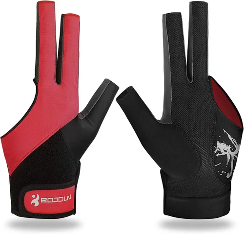 Vista 13 de YFY Guantes de billar para mano izquierda con 3 dedos, proceso de empalme, guantes deportivos de billar para hombres y mujeres