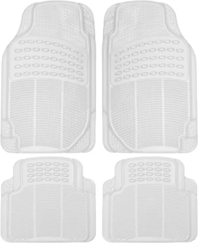 Vista 15 de BDK ProLiner Alfombrillas para automóvil, camiones, SUV, 2 piezas para todo tipo de clima con diseño de ajuste universal, tapetes duraderos con Beige