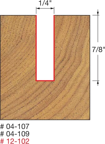 Vista 105 de Broca recta de doble acanaladura Freud, 15/64 x 3/4 de pulgada, con vástago de 1/2 pulgada, 12-096