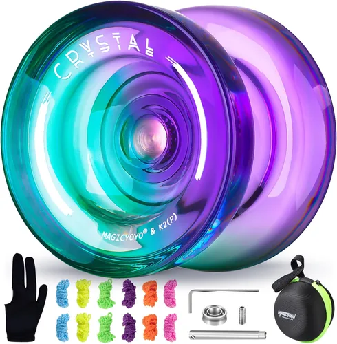 Vista 18 de MAGICYOYO K2 Responsive Yoyos para niños de 8 a 12 años, paquete de yoyo profesional de doble función con función de giro de dedo, yoyo profesional