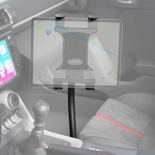 Vista 2 de ARKON Carril de asiento de coche o camión o soporte de tableta de piso con brazo de 22 pulgadas para iPad Pro iPad Air 2 iPad Retail Negro