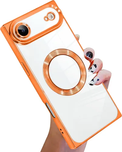 Vista 74 de KANGHAR Funda diseñada para iPhone 12 Pro Magnética Transparente con Protector de Lente de Cámara [Compatible con MagSafe] Diseño de Placado