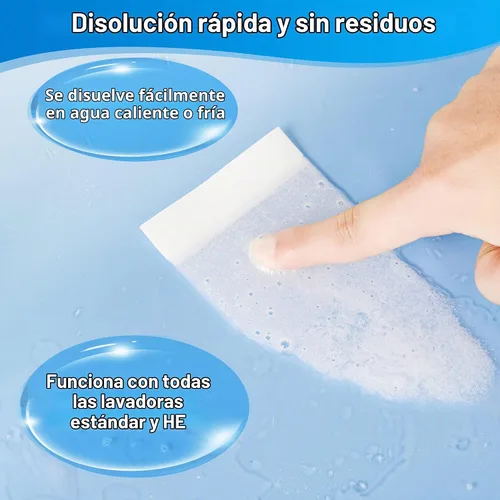 Vista 4 de Hojas de detergente para ropa – 200 cargas, tiras de lavado de aroma de lino fresco, compactas, ligeras, sin líquidos, ecológicas, hipoalergénicas