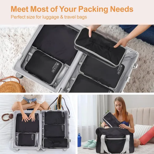 Vista 8 de Cambond Travel Underwear Organizer Bag - 4-in-1 Double Layer Lightweight Bra Organizer, Portable Expandable Compression Packing Cubes Travel Packing