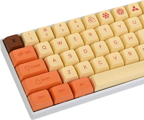 Vista 26 de Guffercty kred XDA Profile - Teclas negras minimalistas 75% Dye-sub PBT con teclas ISO para teclado mecánico MAC 60% 65% 75% 96% (muñeca negra)