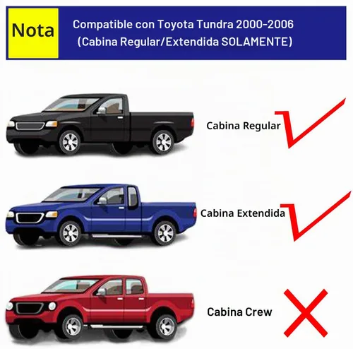 Vista 5 de Juego de 4 tiradores para puerta interior con bisel (gris claro) Compatible con Toyota Tundra 2000-2006 (solo cabinas estándar/extendidas), lado