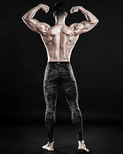 Vista 7 de DRSKIN Men’s Compression Pants (5/4/3 Pack) Quick Dry Tights Leggings Sports Baselayer Running Gym Workout Negro