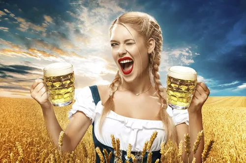 Vista 6 de Taza de cerveza alemana con hoyuelos, 19 onzas de grosor, tazas de cerveza de vidrio con asa, perfectas para fiestas de Oktoberfest, taza de amantes