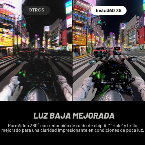 Vista 3 de Insta360 X5 Paquete Esencial - Cámara de acción 360 impermeable de 8K El paquete incluye selfie stick, batería extra, estuche de carga rápida