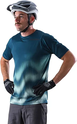 Vista 3 de Troy Lee Designs Camiseta de ciclismo MTB para bicicleta de montaña para hombre, Skyline SS Wave