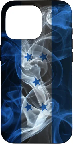 Vista 20 de iPhone 16 Smoky Honduras Flag - Funda de orgullo hondureño estilo humo