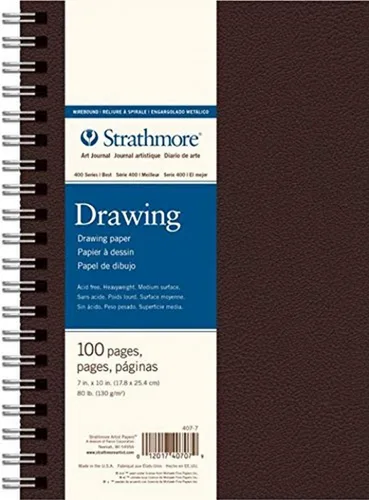 Vista 7 de Strathmore Libreta de papel espiral para dibujo mediano de 11 x 14 pulgadas - 24 hojas - 400500